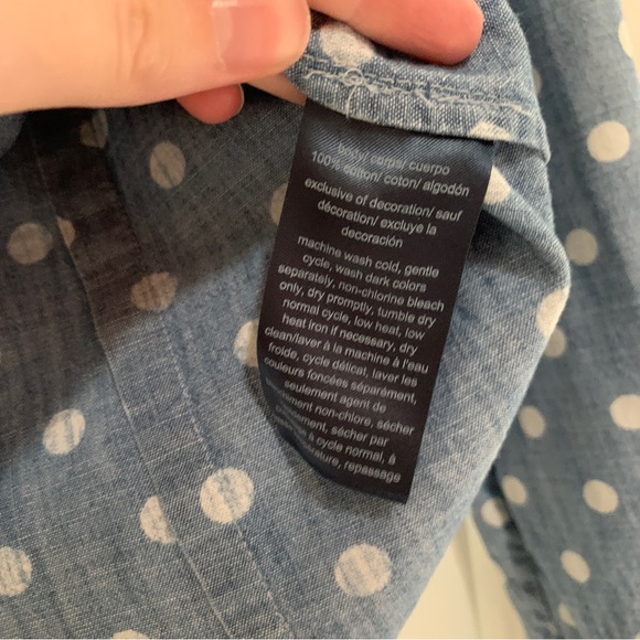 Tommy Hilfiger polka dot chambray button down - Picture 9 of 10